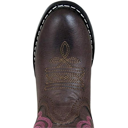 Smoky Mountain Girls Brown with Pink Stitch Monterey Western Cowboy Boots Brown 4